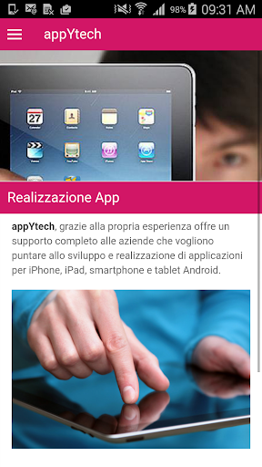 Android application appYtech screenshort