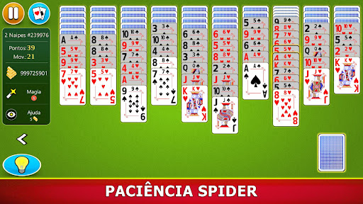 ♤️ Jogos de cartas Paciência Spider: 1, 2 ou 4 naipes para jogar