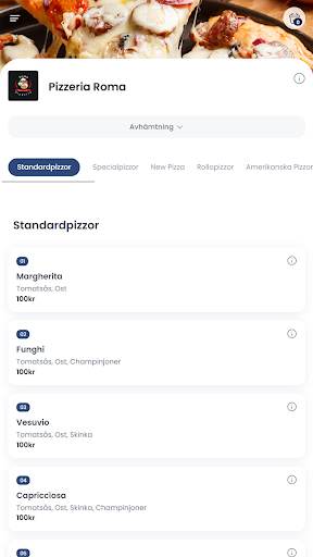 Android application Roma Karlskrona screenshort