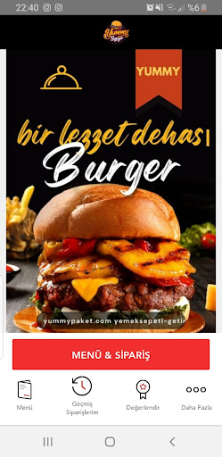 Android application Yummy Burger screenshort