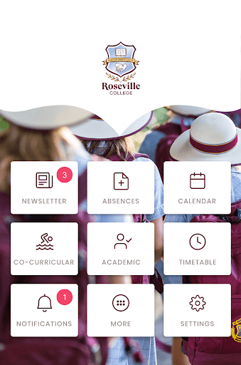 Android application Roseville College screenshort