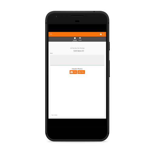 Android application OrangeTrack Inspection screenshort
