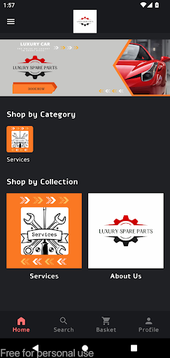 Android application Luxury Spare Parts screenshort