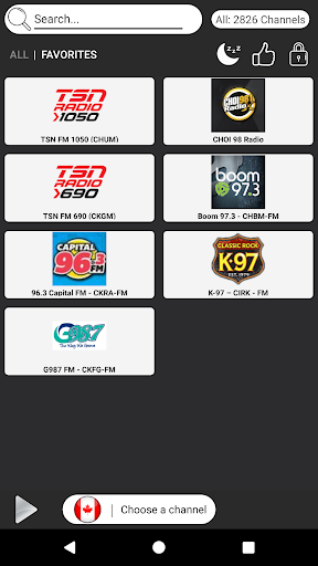 Canada Radio Stations - AM FM Screen 3