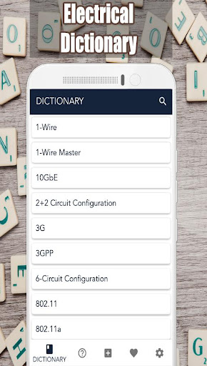 Android application Electrical Dictionary screenshort