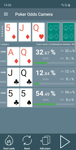 Poker Odds Camera Calculator screenshots 2