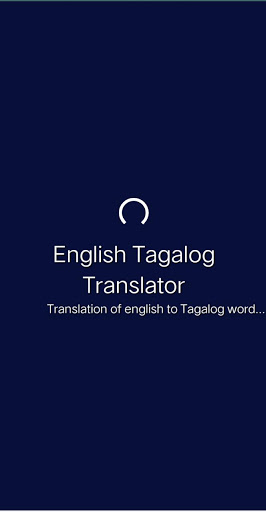 Android application English Tagalog Translator screenshort
