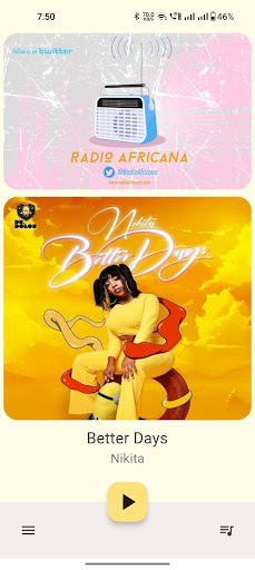 Android application Radio Africana screenshort