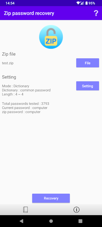 ZIP password recovery - 1.1.60 - (Android)