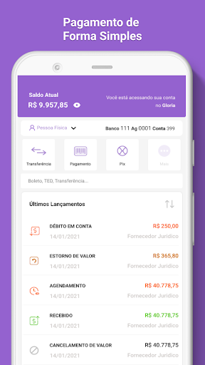 Gloria Bank Screen 2