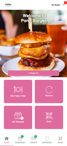 Android application PONO Burger screenshort
