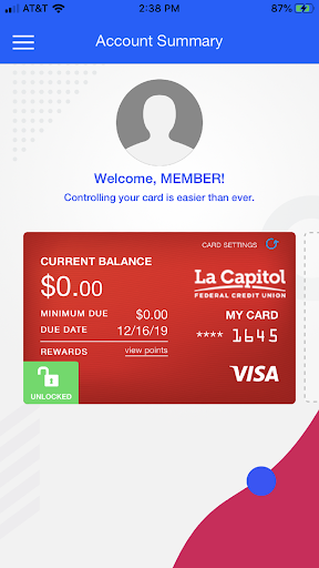La Capitol FCU Card Manager Screenshot 2 - AppWisp.com