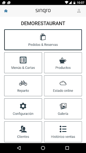 Android application Sinqro Restaurant App screenshort