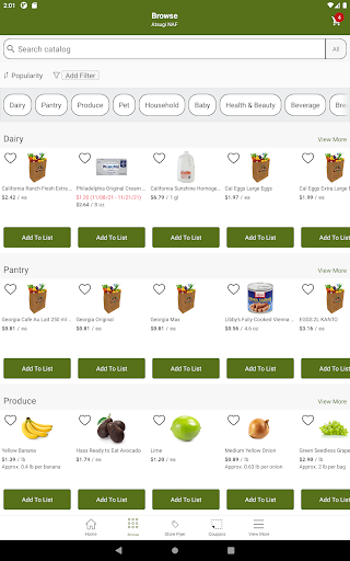 Commissary CLICK2GO Screen 2