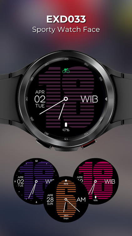 EXD033: Sporty Watch Face - New - (Android)