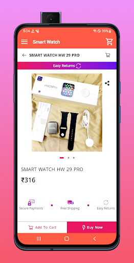 Smart Watch : Online Shopping Screen 2