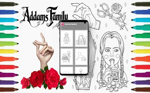 Wednesday Coloring Book Game