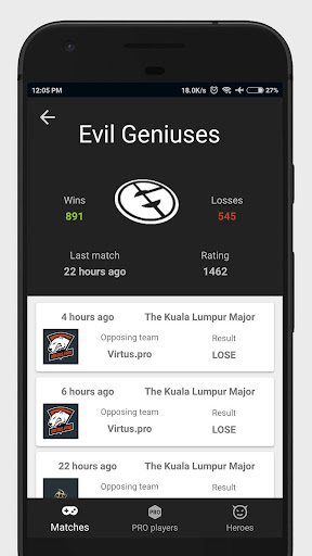 Stats for Dota 2 - Find out al Screen 3