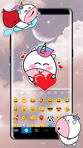 Starry Moon Sky Keyboard Backg Screen 3