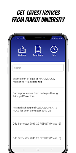 Notice Notifier  MAKAUT Notic