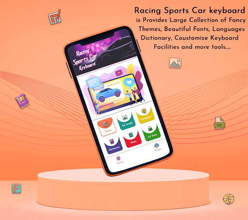 Racing Sports Car Keyboard Screen 3