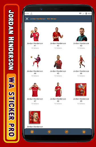 Android application Jordan Henderson - WA Sticker screenshort