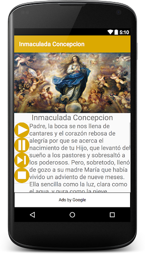 Android application Inmaculada Concepcion screenshort