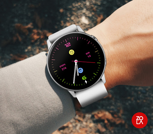 Green Pink Style Watch Face Screen 3