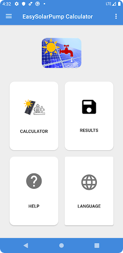 Android application EasySolarPump Calculator screenshort