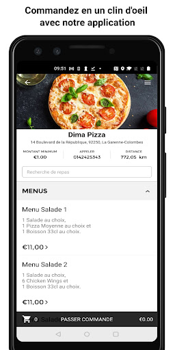 Android application Dima Pizza screenshort