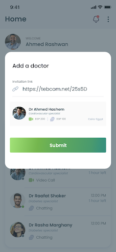 TEBCOM for Patient Screen 3