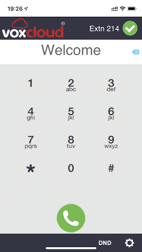 Voxcloud Softphone Screen 2