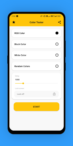 Android application Display Color Tester screenshort
