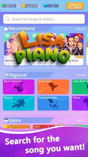 Android application Lisa BLACKPINK Piano screenshort