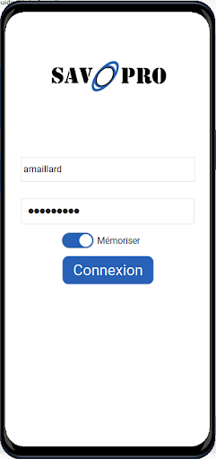 Android application SAVOPRO screenshort