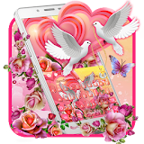 Lovely Rose Pigeon Keyboard Theme icon