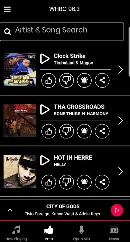 WHBC Radio Screen 3