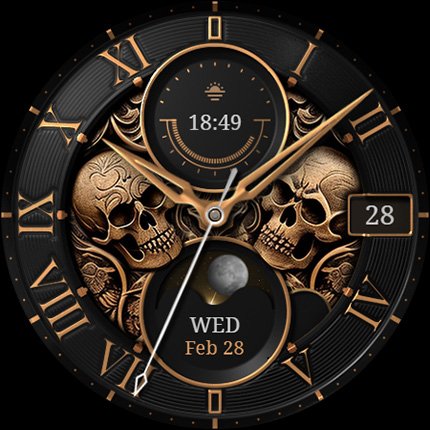 Screenshot of S4U Mystique - Gold watch face