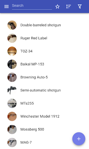 Android application Shotguns screenshort