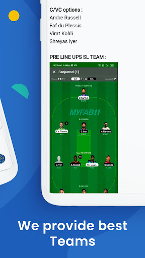 Fantasy Insight- Dream Teams Screen 2