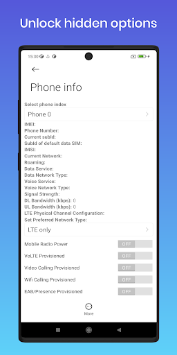 4G Only: Force LTE Screen 2