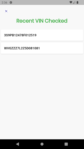 Vin lookup : Check vin Decoder Screen 3