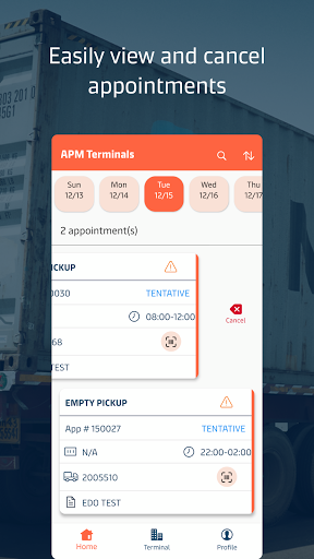APMT TERMPoint Appointments Screen 2