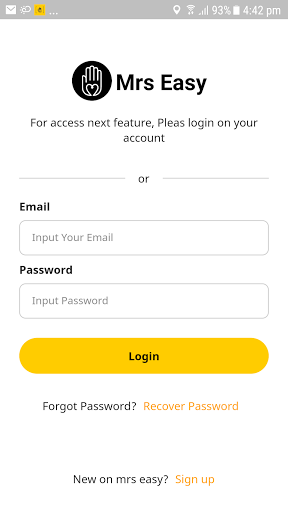 Android application MrsEasy screenshort