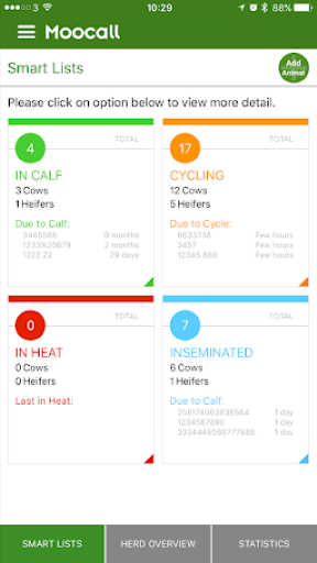 Android application Moocall Breed Manager screenshort