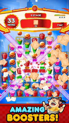 Burger Match 3 - Screenshot 1