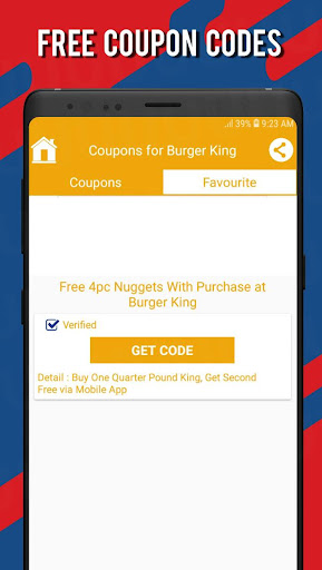 Coupons for Burger King Screenshot 3 - AppWisp.com