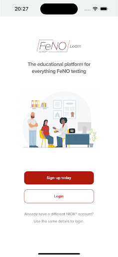 Android application FeNO Learn by NIOX® screenshort