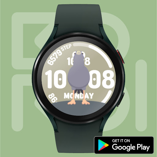 Curious Pigeon Watch face screenshot 4