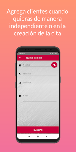 Android application Mi agenda de citas screenshort